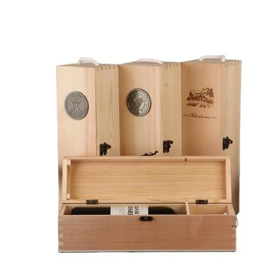 China High Quality Hot-selling Amazon Multi Style Gift Packing Solid Wood Wine Box Gifts 1-6 Bottles Accept OEM ODM Orders for sale