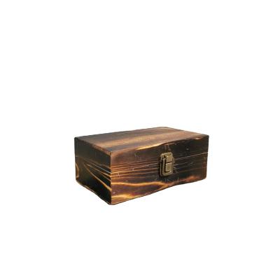 China Wholesale Cheap Custom Solid Logo Pine Keepsake Gift Jewelry Box Wooden Box Hinged Lid Gift Packing for sale