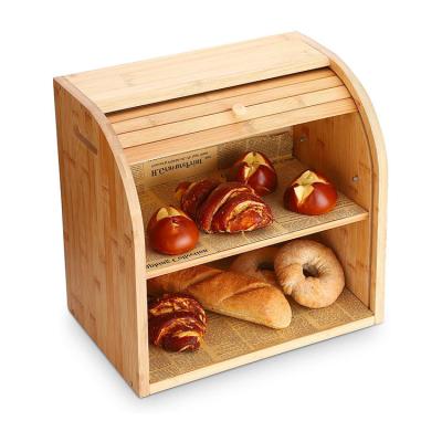 China Food Bread Cover Containers Fiber Stocked Bamboo Storage Box for sale