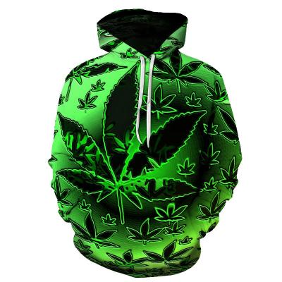 China Pullover 3D Print Weed Hoodies Tops Pullover Men/Casual Green Jacket Homme Weed Leaf Hoodie 3D Weed Hoodies Women Hooded Sweatshirts for sale