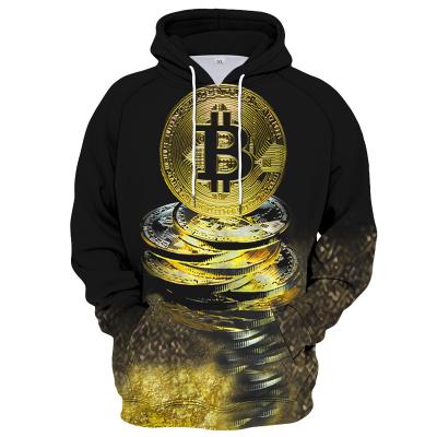 China Cool Breathable Women Men's 3D Hoodies Printed Casual Bitcoin Tee Fashion Sweatshirt Streetwear Fun Hip Hop Pullover Coat Men Clothing for sale