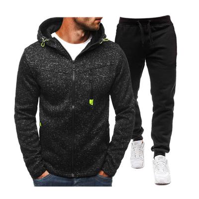 China Wholesale High Quality Autumn And Winter Leisure Trend Anti-wrinkle Hoodie Sports Suit With Zipper Hooded Jacket For Men for sale