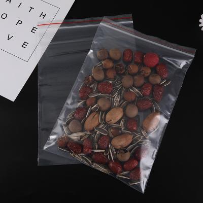 China 2021 transparent plastic packaging bag pe plastic storage bag high quality moisture-proof ziplock food clothing accessories bag for sale