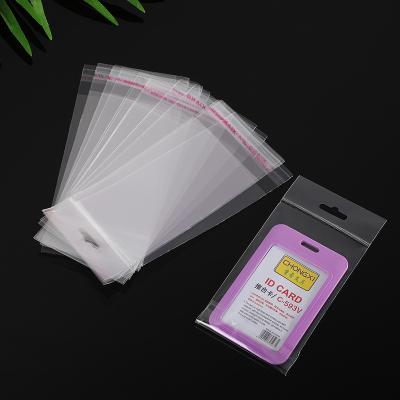 China New Airplane Moistureproof Transparent Hole Opp Dustproof Jewelry With Hole Retail Packing Card Header Bag Hanging Plastic Ziplock Bag for sale