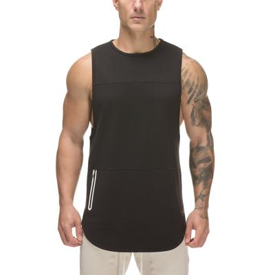 China Wholesale Custom Thin Solid Color Anti-Wrinkle Fitness Sleeveless Sports Shirt Solid Color Men's Running Quick-drying Vest for sale