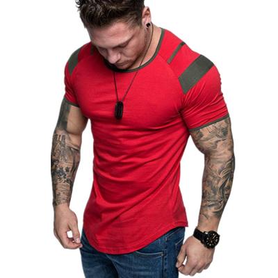 China Factory direct supply Anti-wrinkle casual men's solid color cotton short-sleeved T-shirt men's round neck round neck T-shirt for men for sale