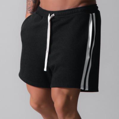 China 2021 Summer Trend Sports Shorts Anti-Wrinkle Cotton Striped Breathable Stretch Pants Men's Running Casual Shorts for sale