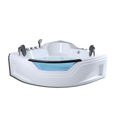 China Good quality 3009A white triangle freestanding whirlpool bathtub vasca acrylic idromassaggio for 2 person for sale