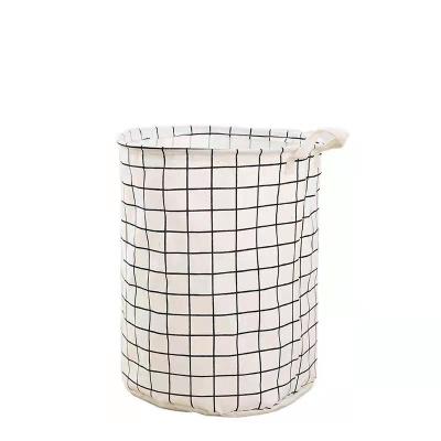 China Laundry Hamper Storage Basket Cotton Minimalist Canvas Folding Canvas Laundry Basket for sale