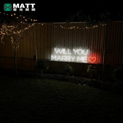 China Matt dropshipping love of long term work led light neon words will you marry me neon sign custom for wedding for party for sale