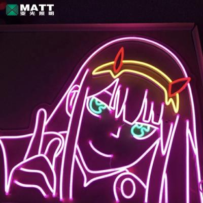 China Long Life Matt Drop Shipping Custom Acrylic Neon Signs Letters Logo Neon Sign Anime Sign For Home For Bedroom for sale