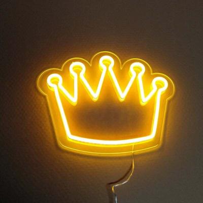 China Buildings Customs Lead Neon Signs Crown Neon Sign Party Led Cable Shop Birthday The Sign Neon Sign Happy for sale