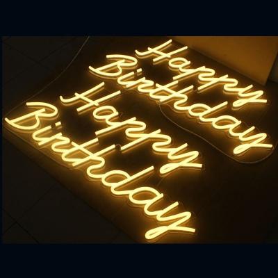 China Customs Lead Buildings Neon Sign The Group Custom Sign Happy Birthday LED Neon Advertising Sign For Home And Bar for sale