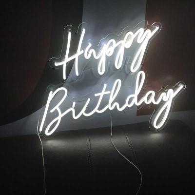 China Holiday Decorations Matt Factory Make Letters Led Acrylic Signs Happy Birthday Custom Neon LED Signs for sale