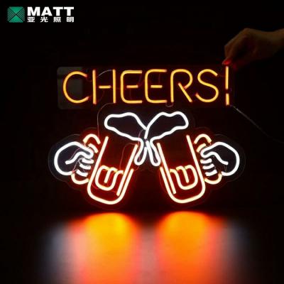 China Dropshipping Long Term Work Matt Bar Shop Wall Beer Neon Sign Customs Lead The Advertising Sign For Outdoor Decoration for sale