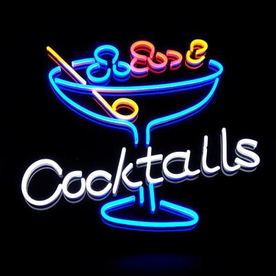 China Buildings Led Neon Cable Lighting Strip Making Cocktail Led Neon Sign Custom Neon Sign for sale