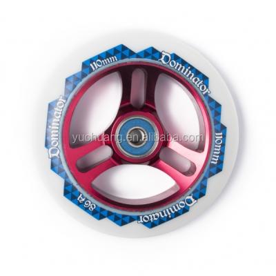 China 110 mm stunt scooter wheels with metal core and super bounce for sale OEM for sale