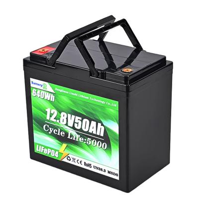 China Golf carts deep cycle storage lifepo4 battery pack 12v 50ah rechargeable+12v 48v lithium ion batteries for sale