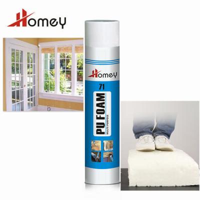 China 300ml Multi Purpose PU Foam Sealant / Filling Gap Heat Preservation Cold Sound Diy Spray Foam Insulation for sale