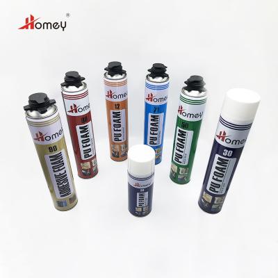 China Homey High Bonding Classic Spray Polyurethane Foam Clean Material Insulation Pu Foam for sale