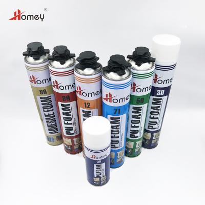 China Homey One Component Classic Closed Cell Pu Foam Spray Malaysia For Roof Or Wall Insulation Pu Foam for sale