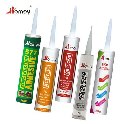 China Homey Glass Crack Joint Chemical Sanitary Rtv Silicon High Temprture For Door Frame Silicone Sealant for sale