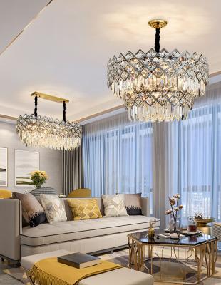 China Surface Mounted Creative Luxury Crystal Chandelier Lighting Nordic Pendant Light Lamp Hot Sale For Hotel for sale