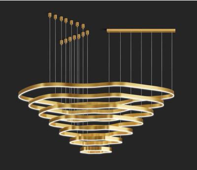 China Hot Sale Indoor Living Room Dining Room Decoration Rings Chandelier Modern Outdoor Mounted Circle Led Pendant Light for sale