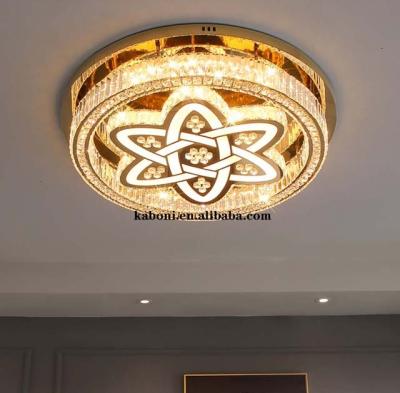 China Outdoor Mounted Romantic Design LED Ceiling Light Crystal Ceiling Ring Light For Vacation Or Living Room for sale