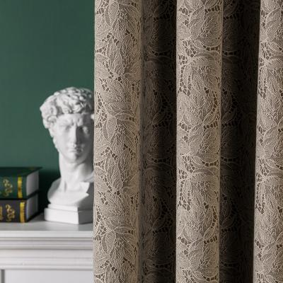 China High Quality European Style Blackout Curtain Blackout Window Embroidery Curtain Set Living Room Bedroom Curtains for sale