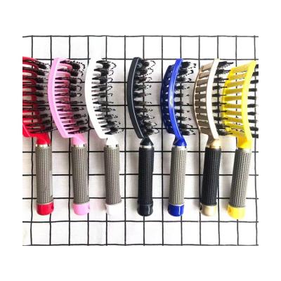 China Waterproof Detangle Brushes For Women Creams Gold Comb Hair Brush Bling Detangling Hair Brush for sale