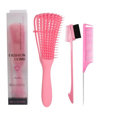 China Comb Logo Hair Brushes Custom Made Duct Hair And Professional Combs With PVC Detangling Box Package Denman Hair Brush for sale