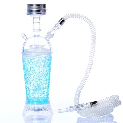 China Shisha Acrylic Hookah Light Smooking Hookah Cup LED Portable Smoking Hookahs for sale