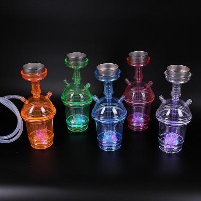 China Smooking Hookah Acrylic Hookah Led Cup Shisha Hookah for sale