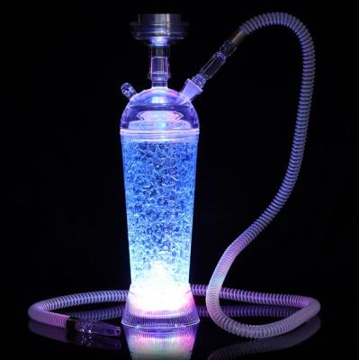 China Smooking Shisha LED Light Acrylic Hookah Cup Set Shisha Hose With Hose Stainless Steel Bowl for sale