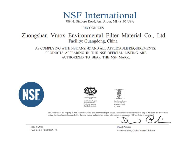 NSF - Guangdong Vortopt Appliance Technology Co., Ltd