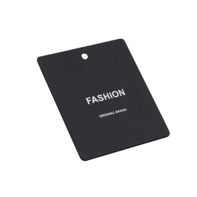 China Customized Viable Special Logo Fabric Hand Tag Price Garment Garment Apparel Label Tag Black Eco Friendly for sale