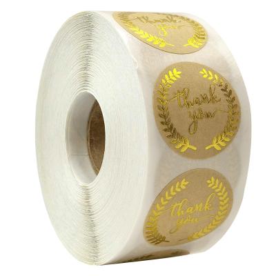 China Waterproof Hot Selling Thank You Printing Sticker Label Customized Sticker Label Roll With Logo for sale