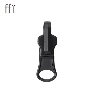 China Other Accessories Personal Custom Metal Zipper Slider Black Zipper Puller For Clothing And Bag for sale