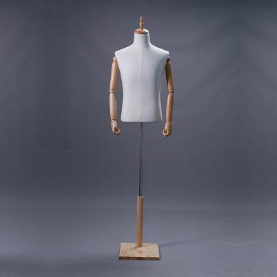 China Other Plastic Male Adjustable Mannequin Half Body Mannequin Display Mannequin Hanger for sale