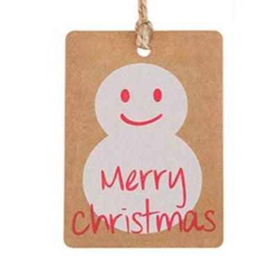 China High Quality Modern Logo Kraft Paper Christmas Tag Custom Christmas Decoration Supplies for sale