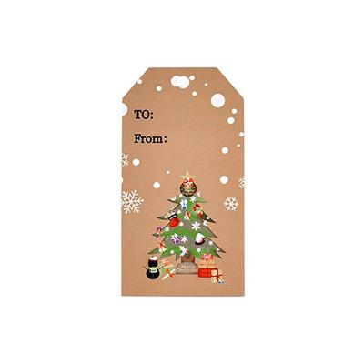 China Modern Wholesale Eco-Friendly Luxury Decorated Christmas Tree Christmas Decorations Wrapping Paper Tags for sale