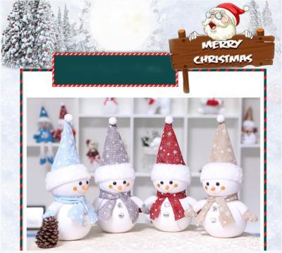 China Christmas Day Low Price Children's Day Decorative Christmas Gifts ChristmasTree Decoration Cute Snowman Plush Doll for sale