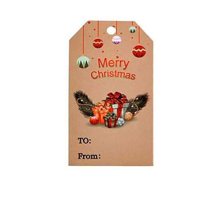 China High Quality Modern Brown Christmas Ornament Christmas Decoration Package Paper Christmas Gift Tags for sale