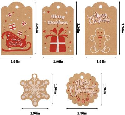 China Modern Wholesale Ornament Christmas Card Fashion Clothes Wrapping Paper Laying Tags Cute Gift Label for sale