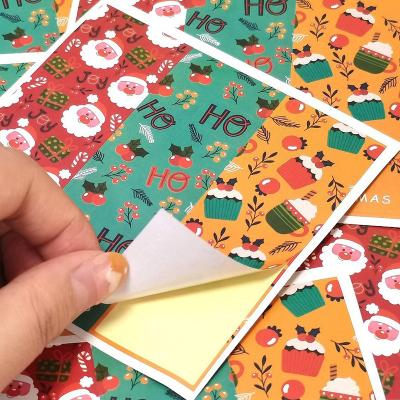 China Popular Christmas Decorative Sticker Recycled PVC Stickers Hot Stamping Roll for sale