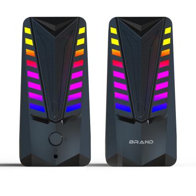 China Colorful LED Light 2.0 Computer Speaker USB Powered Led Loudspeaker Wireless Speaker For PC , Tablet for sale