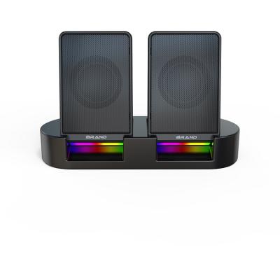 China Colorful LED Light Simple Design OEM 2.0 Customized High Quality Sound Big Speaker for sale