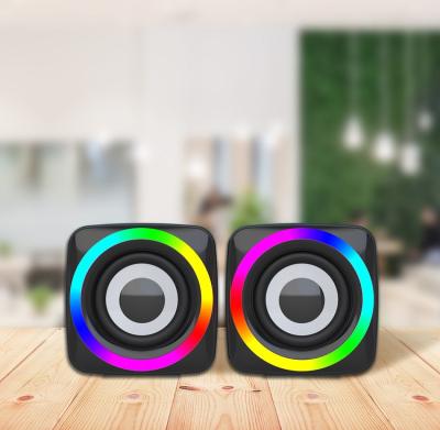 China Promotional Factory Price Mini Rgb 2.0 PC Gaming Computer Wireless Speaker for sale