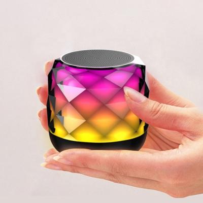 China Phone Function RGB LED Trays Atmosphere Colored Crystal Rolling Speaker for sale